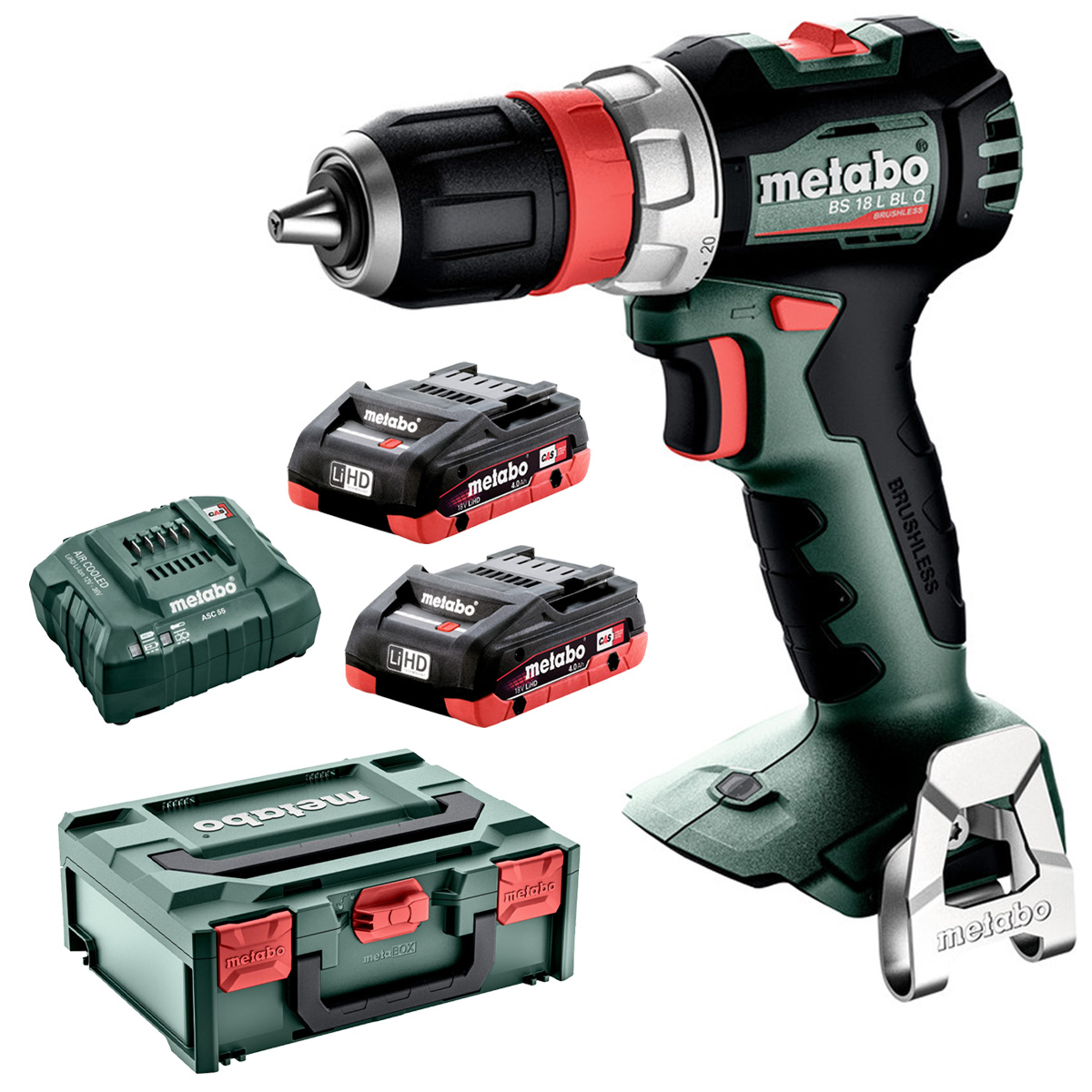 Дриль-шуруповерт акумуляторний Metabo BS 18 L BL Q (613156800) (2x4 Ah, ЗП, metaBOX 145 L)